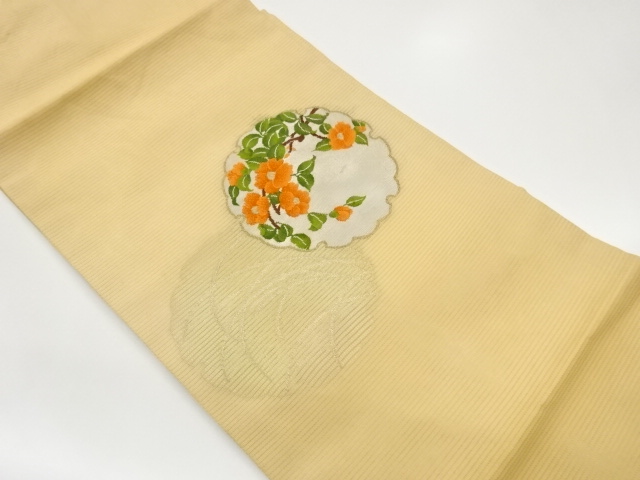 JAPANESE KIMONO / CAMELLIA / GRASS PATTERN WOVEN A ROSETTE / SNOWFLAKE
